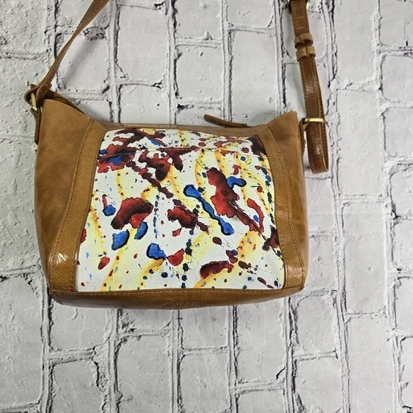 Artist Expressions by Sharif hand painted leather purse